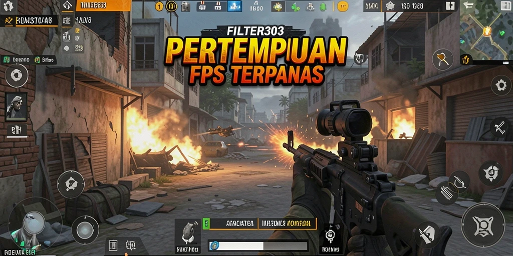 Gameplay mendebarkan dari FILTER303 dengan aksi FPS yang seru.