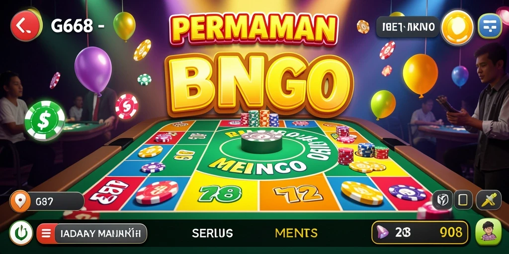 Tampilan gameplay seru G668 dengan warna-warni kartu Bingo.