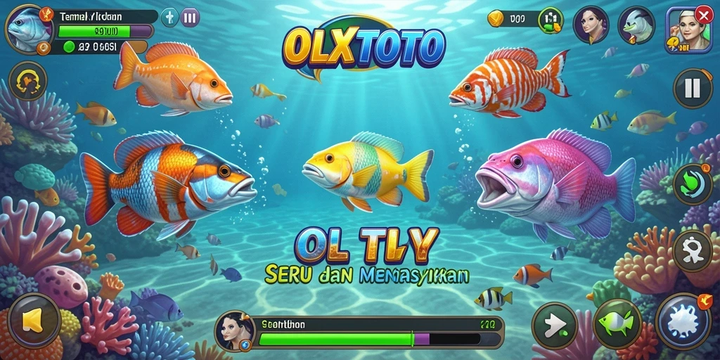 Tampilan gameplay seru OLXTOTO saat menangkap ikan.