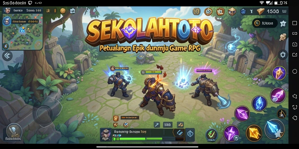 Tangkapan layar gameplay SEKOLAHTOTO menunjukkan aksi pertempuran yang mendebarkan.