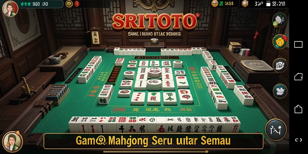 Tampilan gameplay SRITOTO yang mengasyikkan saat bermain Mahjong.